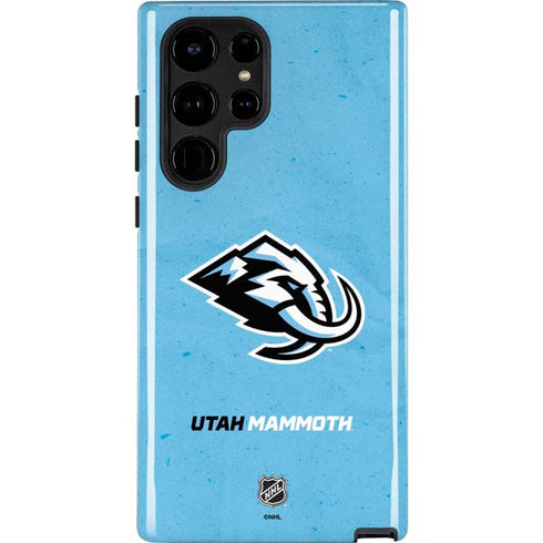 NHL Utah Mammoth Distressed Blue Galaxy S25 Ultra Impact Case